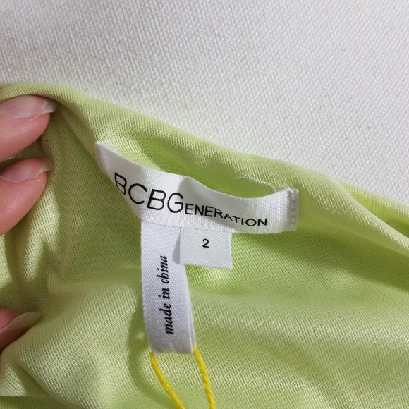 BCBGeneration Melon One Shoulder Dress 2 NWT - Picture 2 of 15
